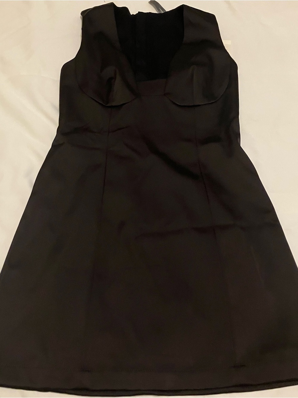 Anthropologie Black Mini Dress with Sculpted Collar
